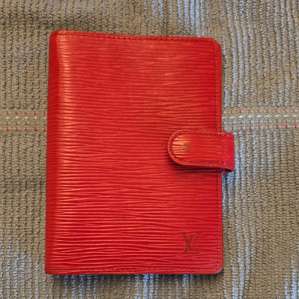 Louis Vuitton Red Epi Leather Agenda